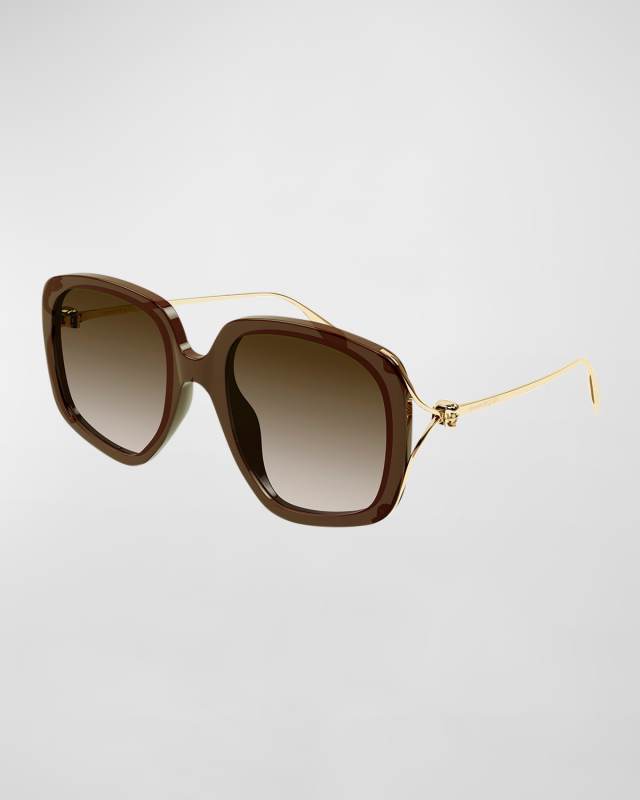 Skull Acetate & Metal Sunglasses